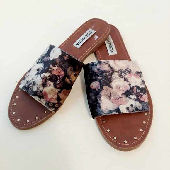 Steve Madden Shoes - Steve Madden Velvet Floral Mischelle Slide Sandals